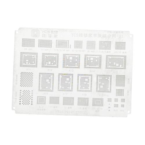 STENCIL PER REBALLING IC CHIP YCS PER CPU SET 01 APPLE SERIE 8-16