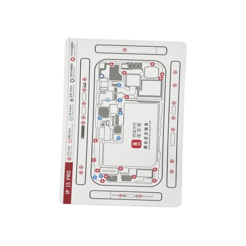 PAD MAGNETICO CON SCHEMATIC VITI PER IPHONE 15 PRO / 15 PRO MAX YCS
