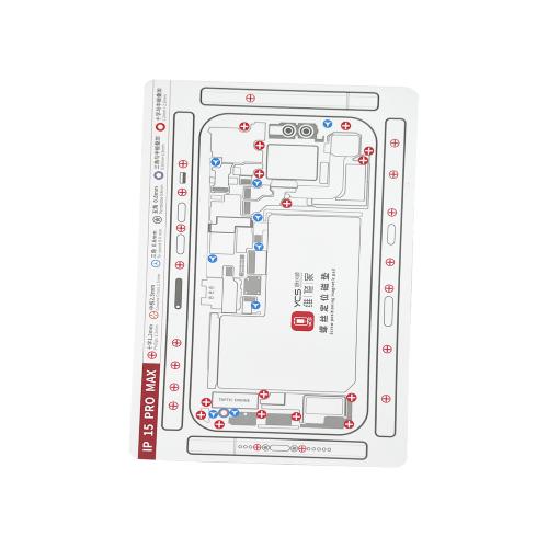 PAD MAGNETICO CON SCHEMATIC VITI PER IPHONE 15 PRO / 15 PRO MAX YCS