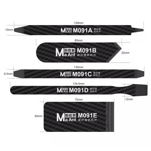 KIT ATTREZZO DI APERTURA FIBRA DI CARBONIO MAANT M091 DISASSEMBLER (5 PZ)