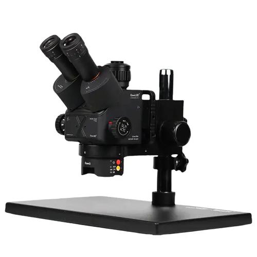 MICROSCOPIO QIANLI GORILLA 6558 TRINOCULARE 6.5-58X CON LENTE BARLOW 0.7X E TERMOCAMERA X256 - NERO (2025 EDITION)