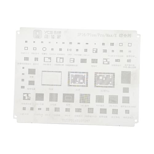 STENCIL PER REBALLING IC CHIP YCS PER CPU APPLE IPHONE 16 SERIES