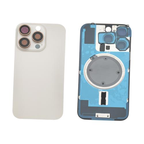 BACK COVER PER IPHONE 16 PRO GOLD COMPATIBILE