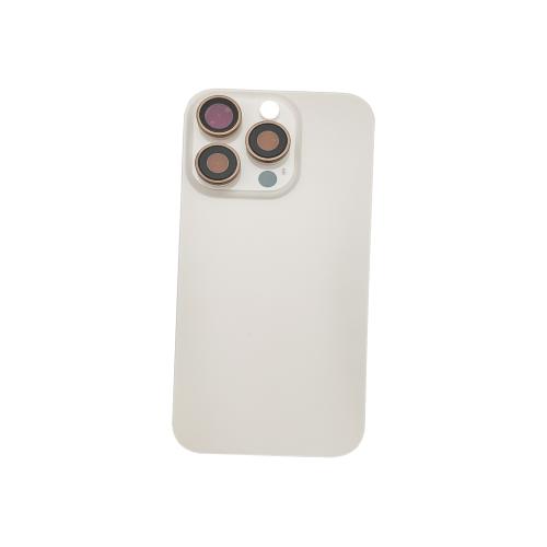 BACK COVER PER IPHONE 16 PRO GOLD COMPATIBILE