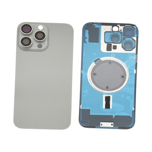 BACK COVER PER IPHONE 16 PRO MAX TITANIO / SILVER COMPATIBILE