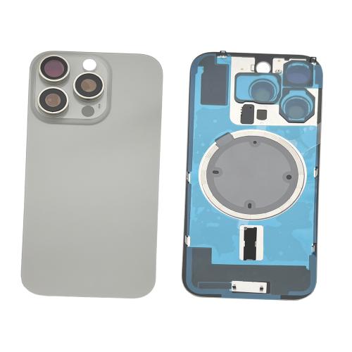 BACK COVER PER IPHONE 16 PRO TITANIO / SILVER COMPATIBILE