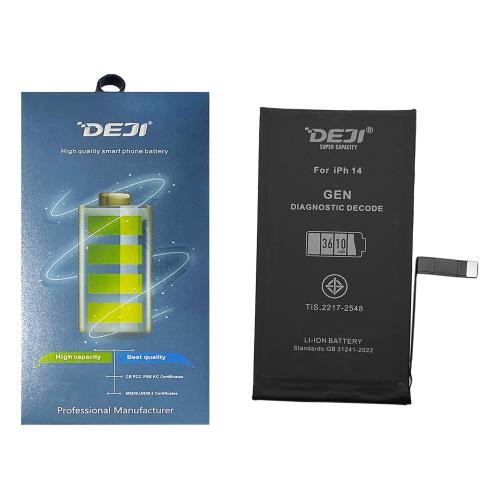 BATTERIA PER IPHONE 14 (DEJI) AUTODIAGNOSTICABILE 2ND GEN MAGGIORATA 3610mAh