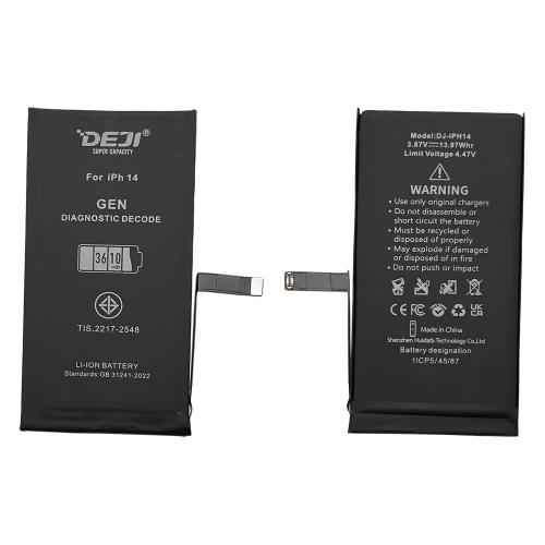 BATTERIA PER IPHONE 14 (DEJI) AUTODIAGNOSTICABILE 2ND GEN MAGGIORATA 3610mAh