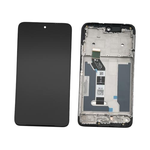 DISPLAY LCD FOR MOTOROLA XT2433 MOTO G35 5G BLACK WITH FRAME