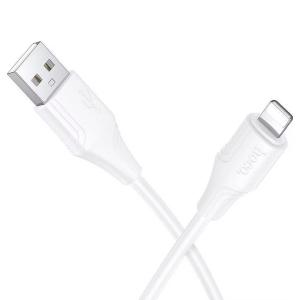 CAVO USB + LIGHTNING HOCO X124 18W 2.4A 1M BIANCO - BLISTER RETAIL