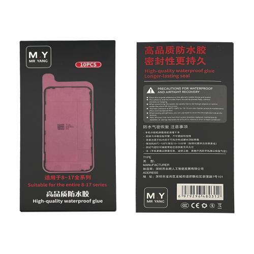 ADHESIVE DISPLAY LCD FOR IPHONE XS BLACK (LOT 10 PIECES) (M.Y Mr.Yang)