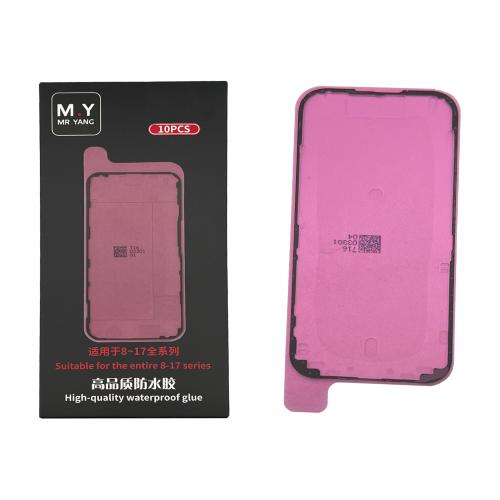 ADHESIVE DISPLAY LCD FOR IPHONE 17 BLACK (LOT 10 PIECES) (M.Y Mr.Yang)