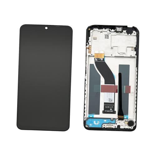PANTALLA LCD PARA XIAOMI REDMI 14C 4G 2409BRN2CY / A3 PRO 4G2411DRN47C / POCO C75 4G 2410FPCC5G NEGRO CON MARCO - OEM SERVICE PACK