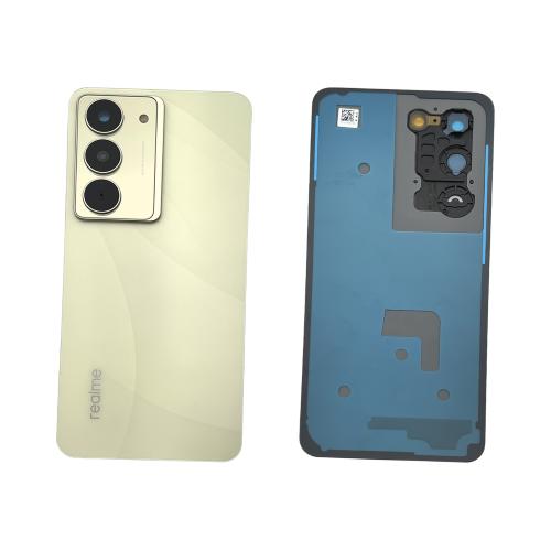 TAPA TRASERA DE BATERIA PARA REALME C75 5G RMX3963 AMARILLO / LIGHTNING GOLD 621033000420 - SERVICE PACK