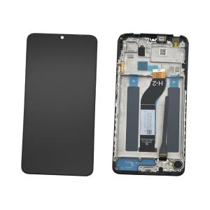 DISPLAY LCD PER XIAOMI REDMI 13C 23100RN82L / REDMI 13C 5G 23124RN87G / POCO C65 2310FPCA4G NERO CON FRAME - OEM SERVICE PACK