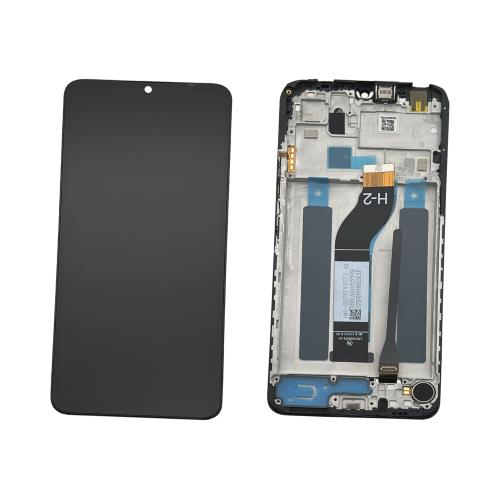 DISPLAY LCD PER XIAOMI REDMI 13C 23100RN82L / REDMI 13C 5G 23124RN87G / POCO C65 2310FPCA4G NERO CON FRAME - OEM SERVICE PACK