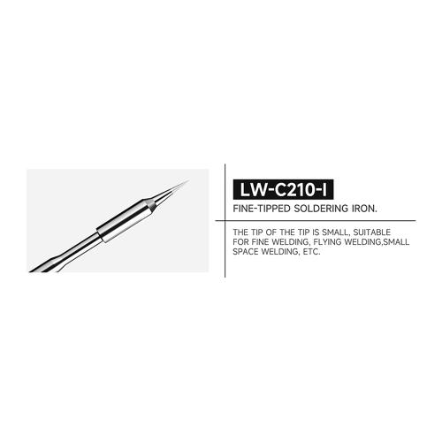 PUNTA PER STAZIONE SALDANTE LUOWEI LW-C210-I  BLACK STEEL DIRITTA