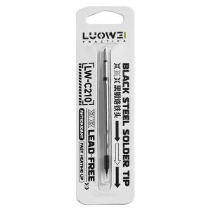 PUNTA PER STAZIONE SALDANTE LUOWEI LW-C210-I  BLACK STEEL DIRITTA