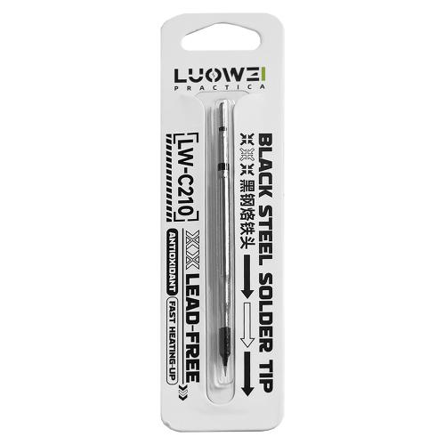 PUNTA PER STAZIONE SALDANTE LUOWEI LW-C210-I  BLACK STEEL DIRITTA