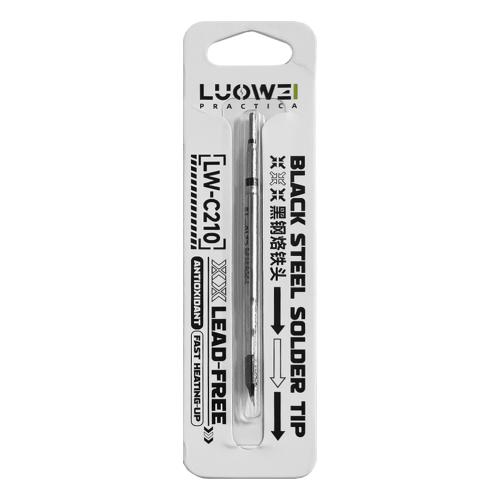 PUNTA PER STAZIONE SALDANTE LUOWEI LW-C210-J  BLACK STEEL CURVA