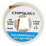 FILO INTRECCIATO DISSALDANTE IN RAME CHIPQUIK SOLDERWICK2.5 2.5mm 5ft NO-CLEAN