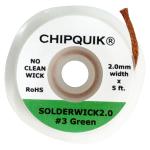 FILO INTRECCIATO DISSALDANTE IN RAME CHIPQUIK SOLDERWICK2.0 2.0mm 5ft NO-CLEAN