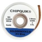 FILO INTRECCIATO DISSALDANTE IN RAME CHIPQUIK SOLDERWICK2.8 2.8mm 5ft NO-CLEAN