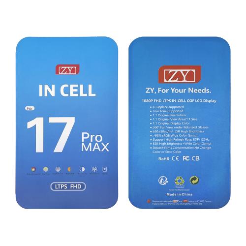 DISPLAY LCD PER IPHONE 17 PRO MAX (INCELL ZY LTPS-COF IC Intercambiabile) 120Hz