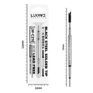PUNTA PER STAZIONE SALDANTE LUOWEI LW-C210-K  BLACK STEEL A COLTELLO