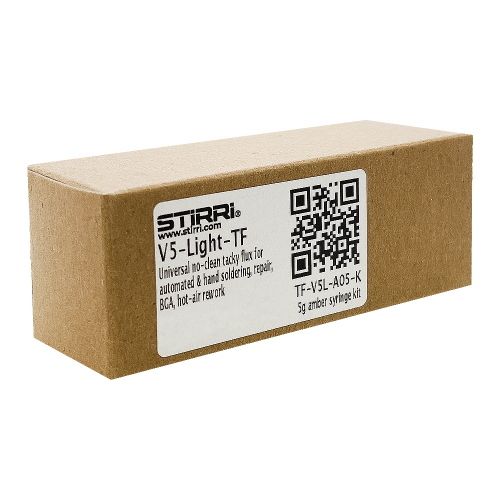FLUSSANTE STIRRI V5-LIGHT-TF  5g PER SALDATURA AD ALTA TEMPERATURA da 200 a 450°C (AMBER TUBE) CON KIT EROGAZIONE