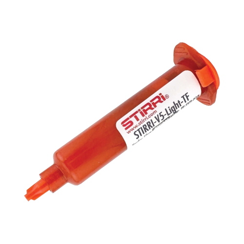 FLUSSANTE STIRRI V5-LIGHT-TF 10g PER SALDATURA AD ALTA TEMPERATURA da 200 a 450°C (AMBER TUBE) CON KIT EROGAZIONE
