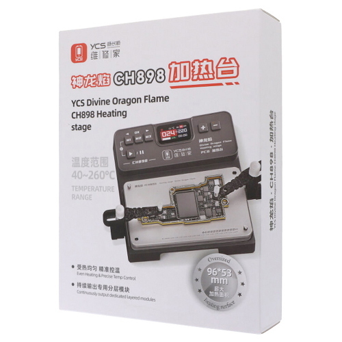 PRERISCALDATORE DISSALDANTE YCS DIVINE DRAGONE FLAME CH898 CON PIASTRA MULTIFUNZIONE