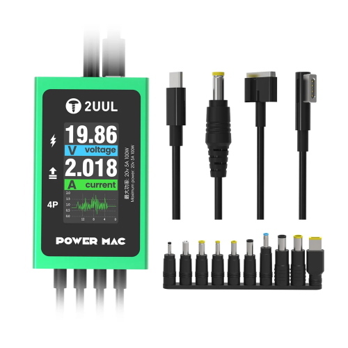 ALIMENTATORE DIGITALE 2UUL PW08 POWER MAC PER DIAGNOSI E RIPARAZIONE MACBOOK E NOTEBOOK