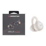 CUFFIE AURICOLARI BLUETOOTH MONSTER AIRCLIP AC200 HANDSFREE IN-EAR CREMA / SKIN - BLISTER RETAIL