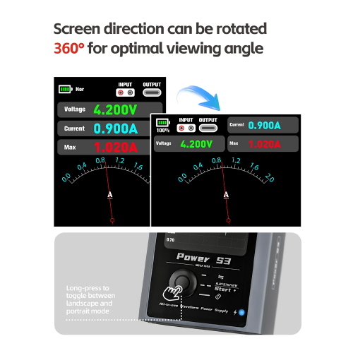 ALIMENTATORE DA BANCO PORTATILE MEGA-IDEA S3 25V CON STRUMENTO DI DIAGNOSI