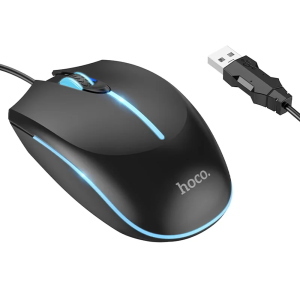 MOUSE HOCO GM37 USB-A 2400 DPI NERO - BLISTER RETAIL