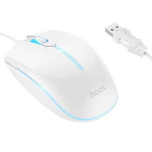 MOUSE HOCO GM37 USB-A 2400 DPI BIANCO - BLISTER RETAIL