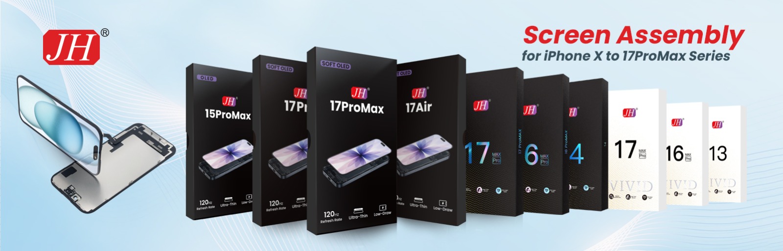 Display Originali JH per iPhone - In-Cell HD, Hard e Soft OLED