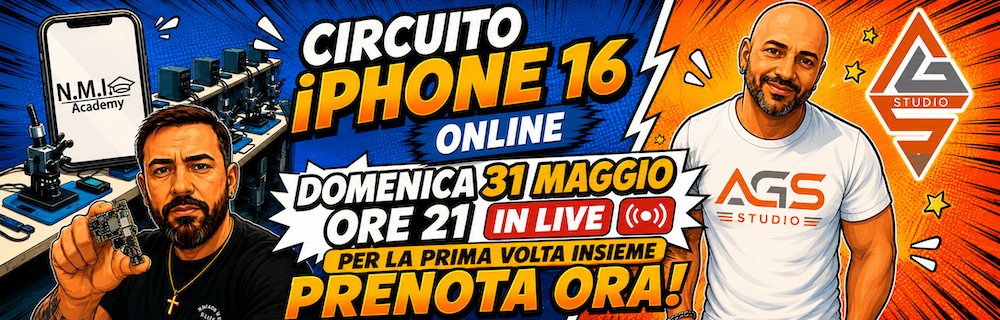 Diretta Live - Circuito Ricarica e Risoluzione Guasti di iPhone Serie 15 & 16