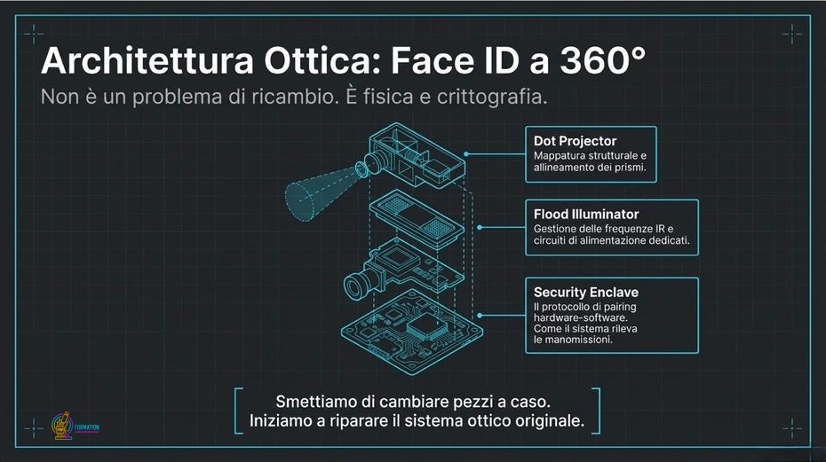 Slide architettura ottica Face ID a 360 gradi