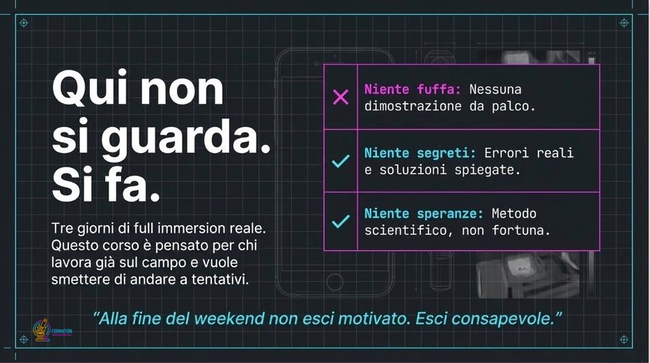 Slide approccio pratico della Masterclass FMP